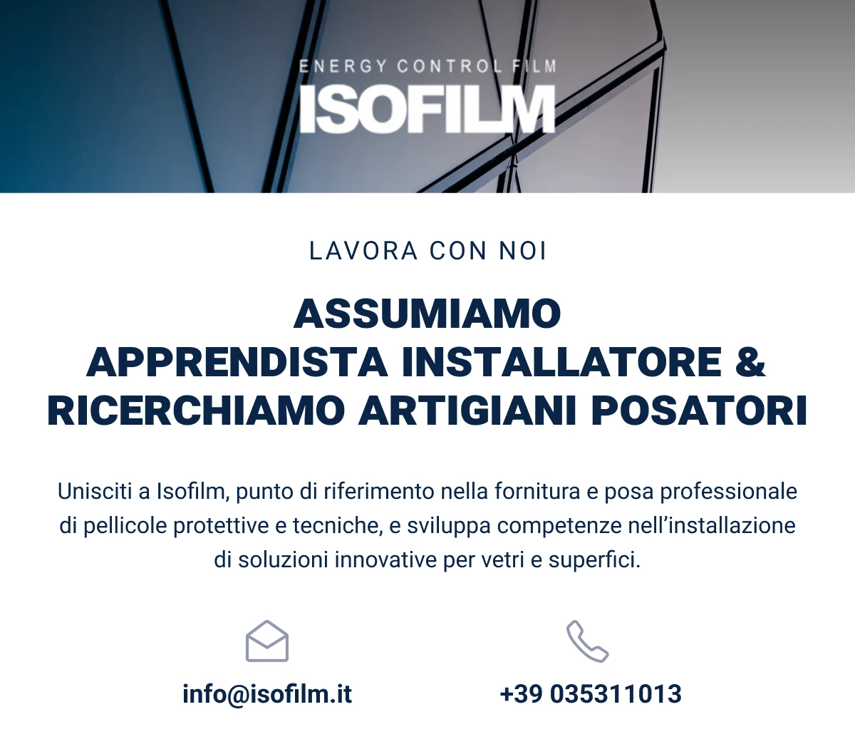 Cerchiamo apprendista installatore