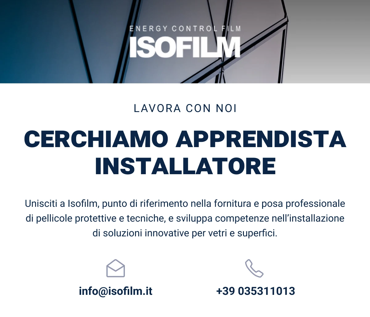 Cerchiamo apprendista installatore